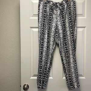 Express snakeskin print joggers